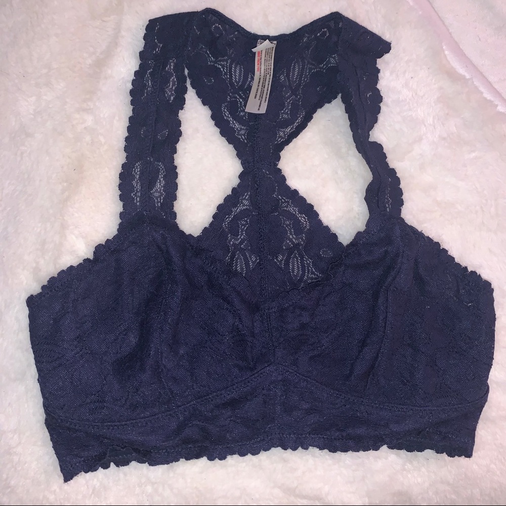 INTIMATELY BY FREE PEOPLE NAVY BRALETTE